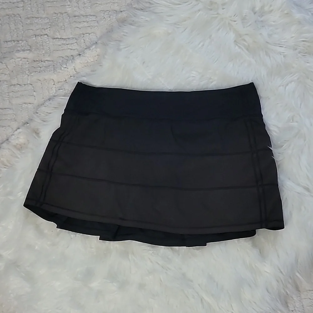 Lululemon Black Pleated Athletic Skort Women’s Tennis Golf Running Skirt - Picture 2 of 7